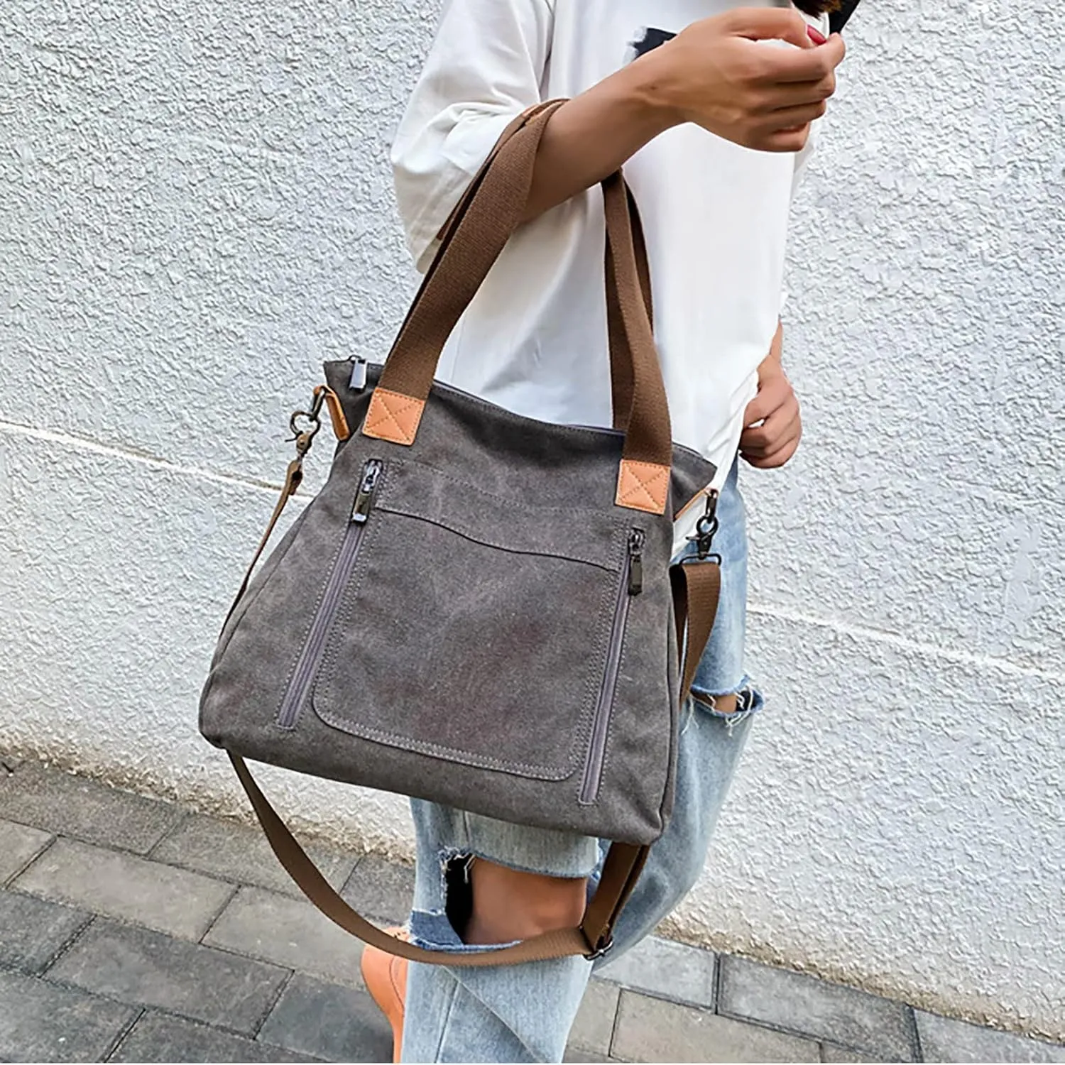 Shoulder Bags for Women Women's Korean Casual Fashion One Shoulder Crossbody Large Capacity Portable Cloth Bag