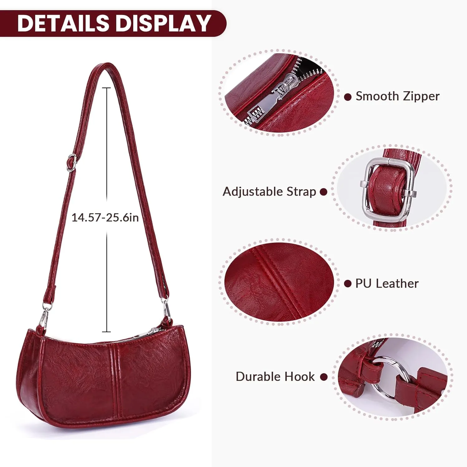 Shoulder Bags for Women Y2k Purse and Handbags Retro Studded Crossbody Bag Small Shoulder Purse Leather Hobo Handbag