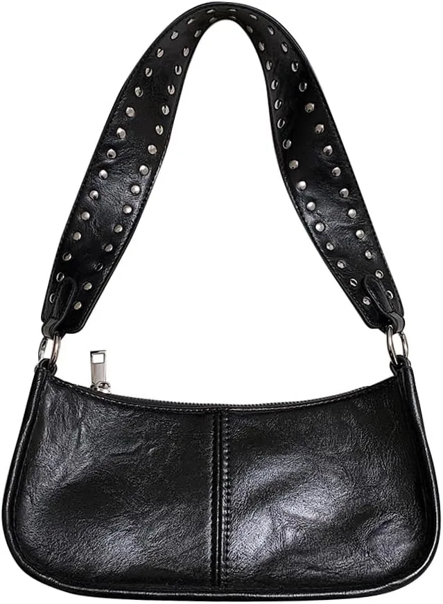 Shoulder Bags for Women Y2k Purse and Handbags Retro Studded Crossbody Bag Small Shoulder Purse Leather Hobo Handbag