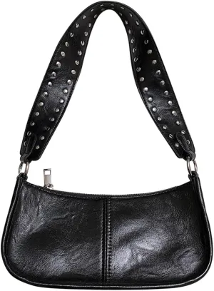 Shoulder Bags for Women Y2k Purse and Handbags Retro Studded Crossbody Bag Small Shoulder Purse Leather Hobo Handbag