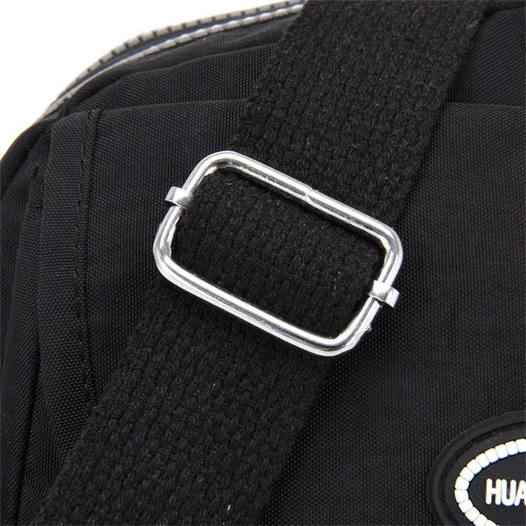 Shoulder Handbag Shopping Nylon Daily Women Bag Elegant Messenger Bags Mens Messenger Bags Leather (Black, One Size)