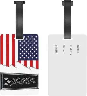Shoulder Rank Insignia of a inspecteur and America Luggage Tags for Suitcases Travel Tags ID Labels for Women Men Travel Bag Luggage Accessories
