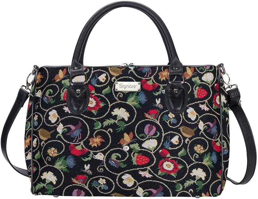 Signare Tapestry Duffle Bag Overnight Bags Weekend Bag for Women with Jacobean Dream Design (TRAV-JACOB)