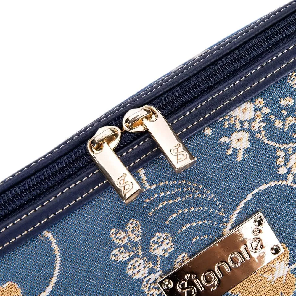 Signare Tapestry Duffle Bag Overnight Bags Weekend Bag for Women with Jane Austen Blue Design (TRAV-AUST)