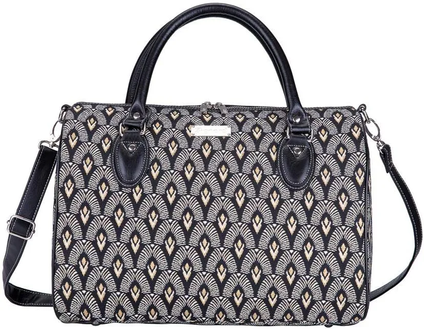 Signare Tapestry Duffle Bag Overnight Bags Weekend Bag for Women with Luxor Art Deco Style (TRAV-LUXOR)