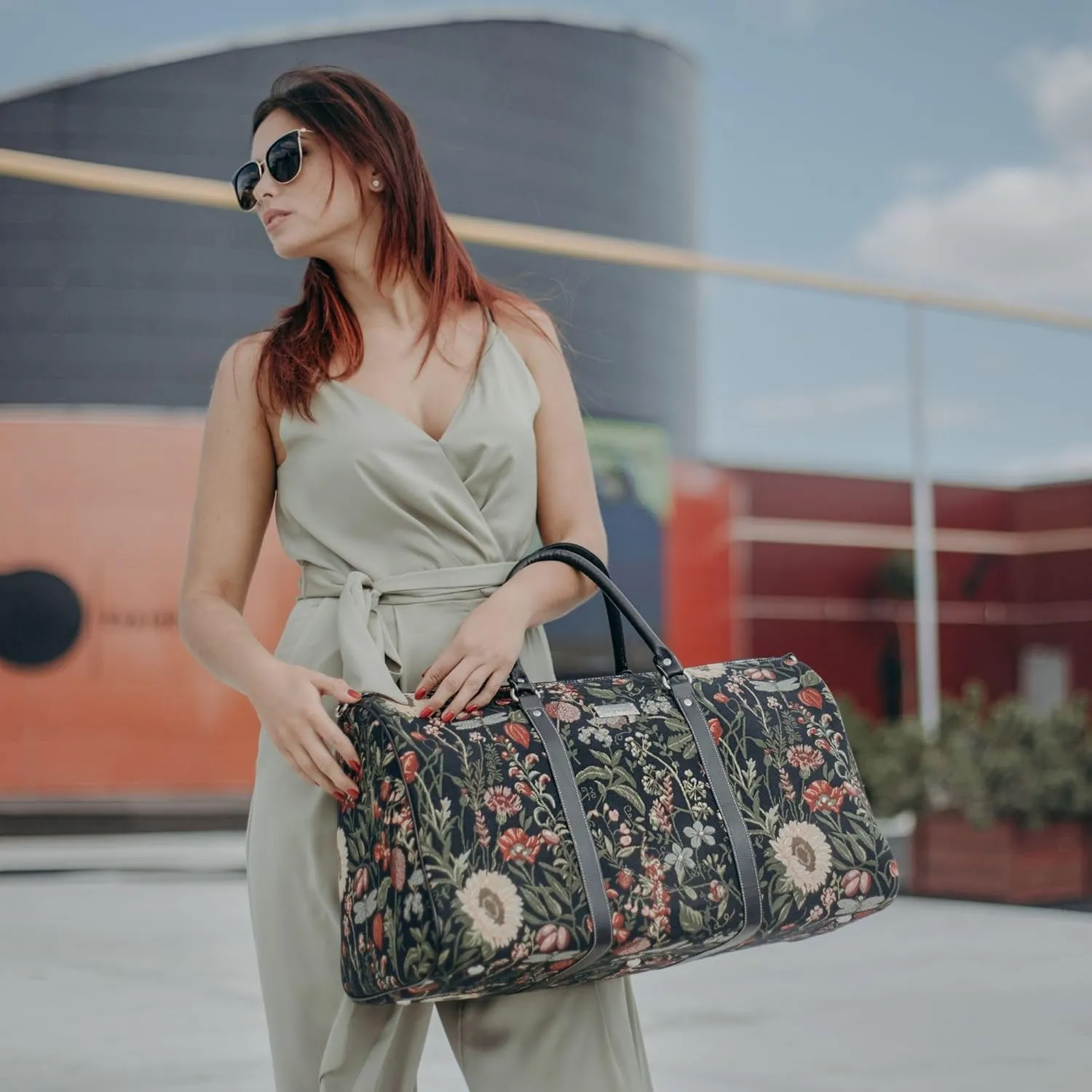 Signare Tapestry Large Duffel Bag, Ladies Overnight Weekender, Carryon Gym Sports Duffle, Travel Bags for Teens, Girls & Women