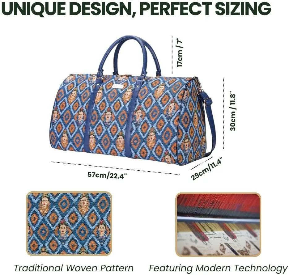 Signare Tapestry Large Duffel Bag, Ladies Overnight Weekender, Carryon Gym Sports Duffle, Travel Bags for Teens, Girls & Women
