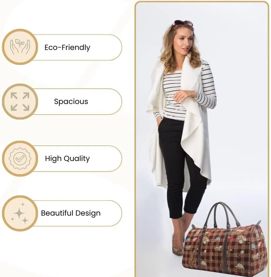Signare Tapestry Large Duffel Bag, Ladies Overnight Weekender, Carryon Gym Sports Duffle, Travel Bags for Teens, Girls & Women