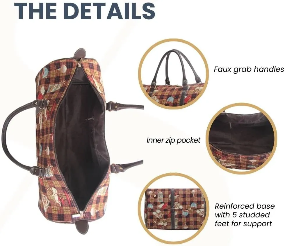 Signare Tapestry Large Duffel Bag, Ladies Overnight Weekender, Carryon Gym Sports Duffle, Travel Bags for Teens, Girls & Women