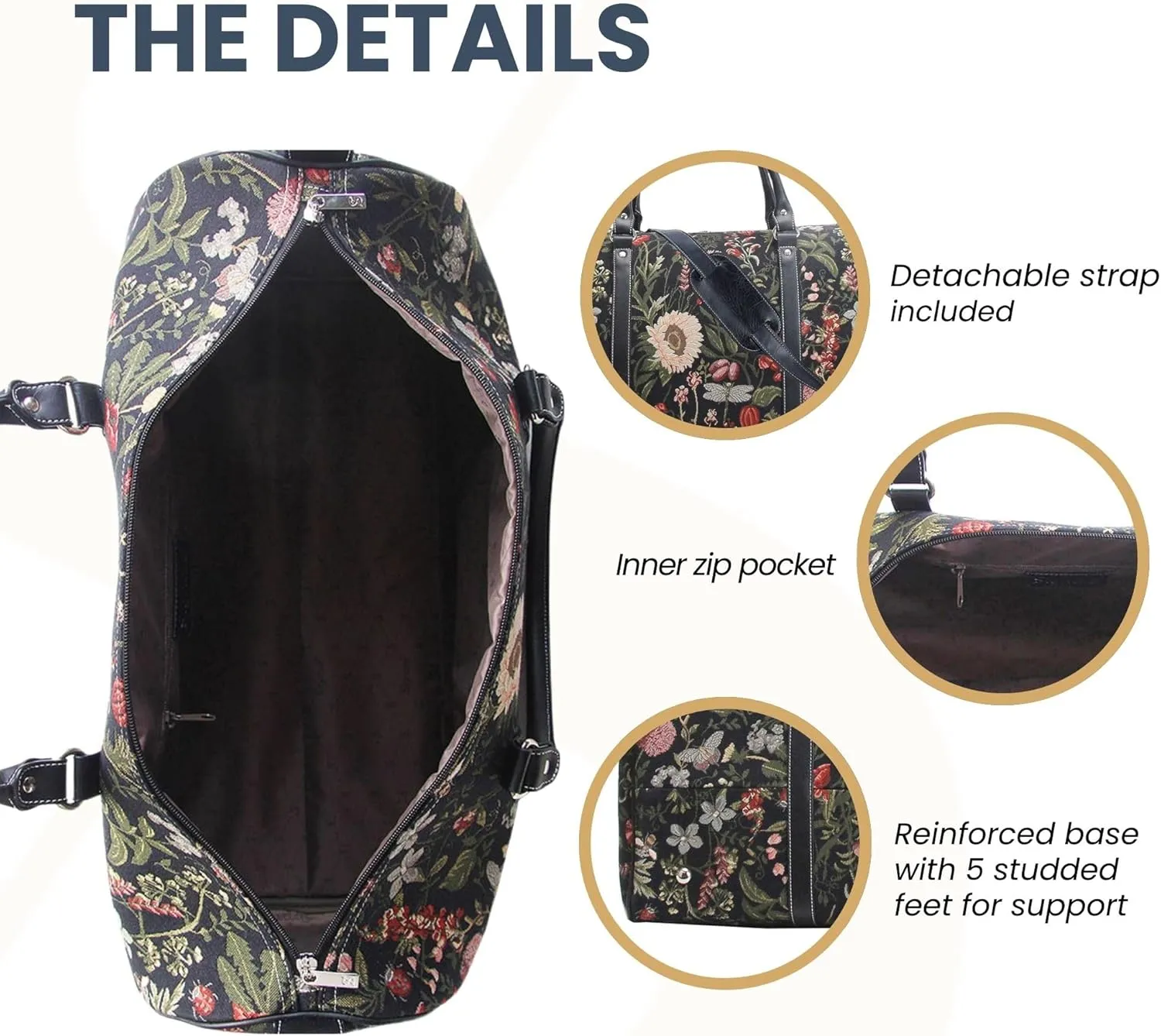 Signare Tapestry Large Duffel Bag, Ladies Overnight Weekender, Carryon Gym Sports Duffle, Travel Bags for Teens, Girls & Women
