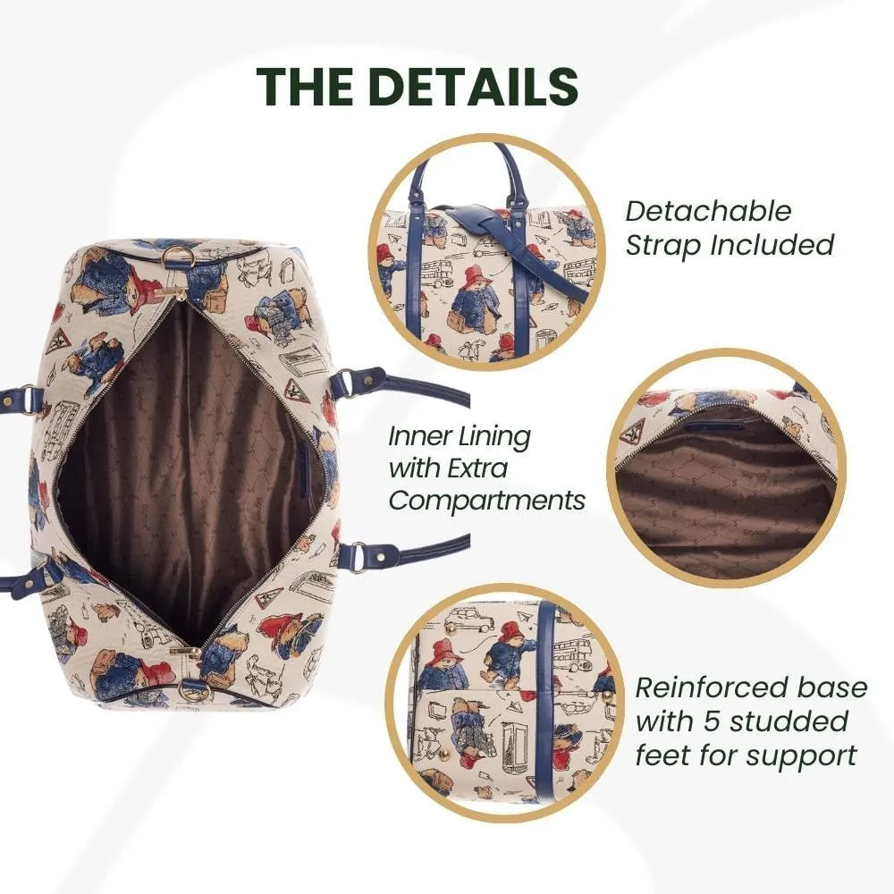 Signare Tapestry Large Travel Duffle Bag Ladies Overnight Weekender Carryon Gym Sports Duffel bags for Women