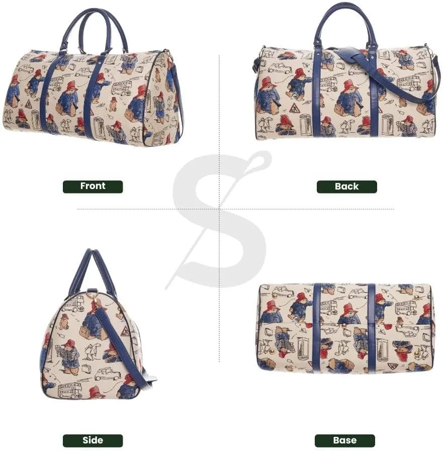Signare Tapestry Large Travel Duffle Bag Ladies Overnight Weekender Carryon Gym Sports Duffel bags for Women