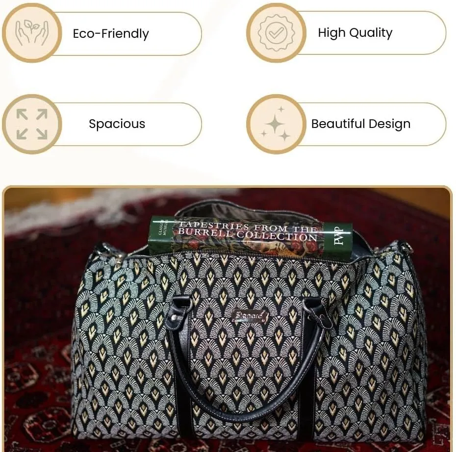 Signare Tapestry Large Travel Duffle Bag Ladies Overnight Weekender Carryon Gym Sports Duffel bags for Women