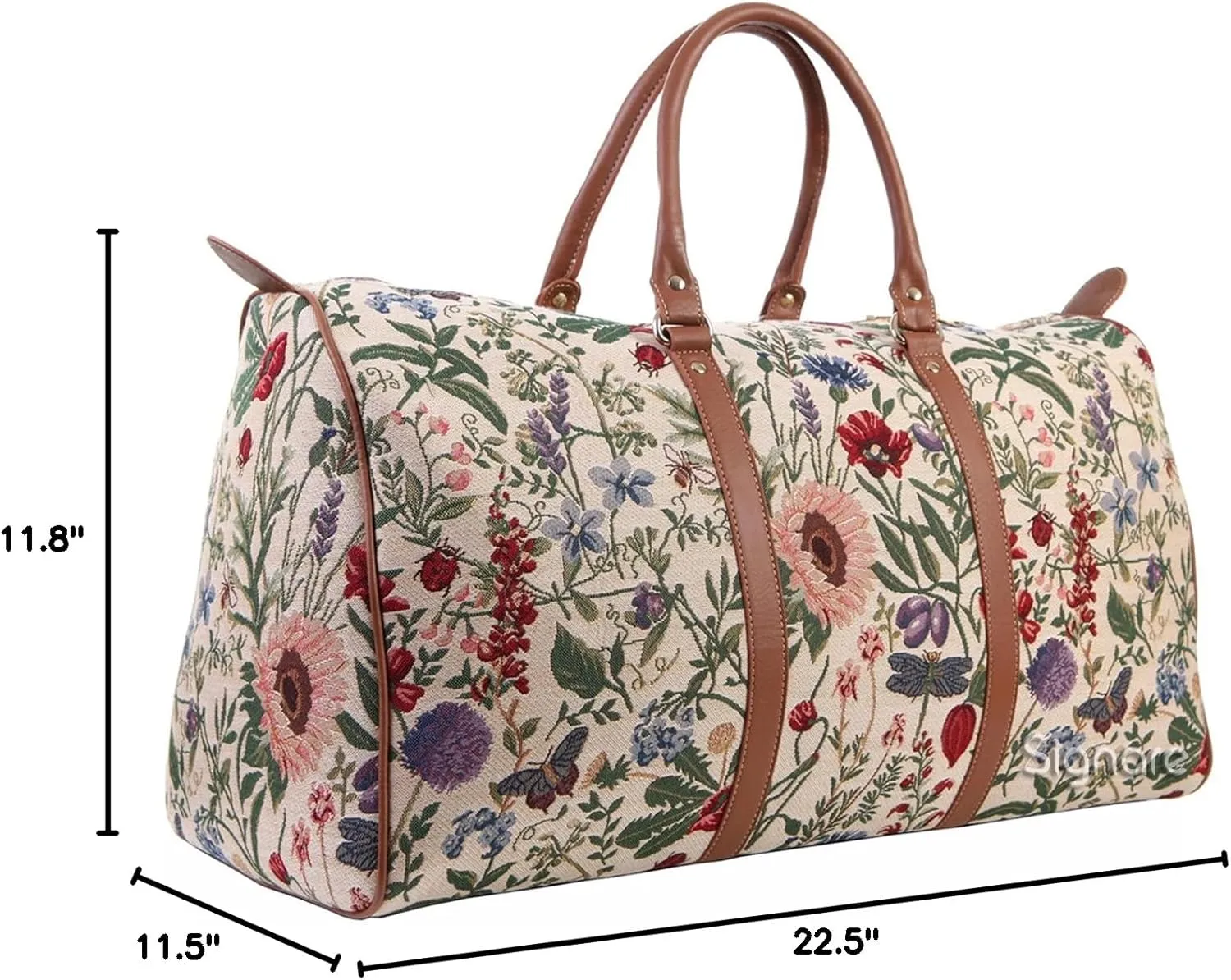 Signare Tapestry Large Travel Duffle Bag Ladies Overnight Weekender Carryon Gym Sports Duffel bags for Women