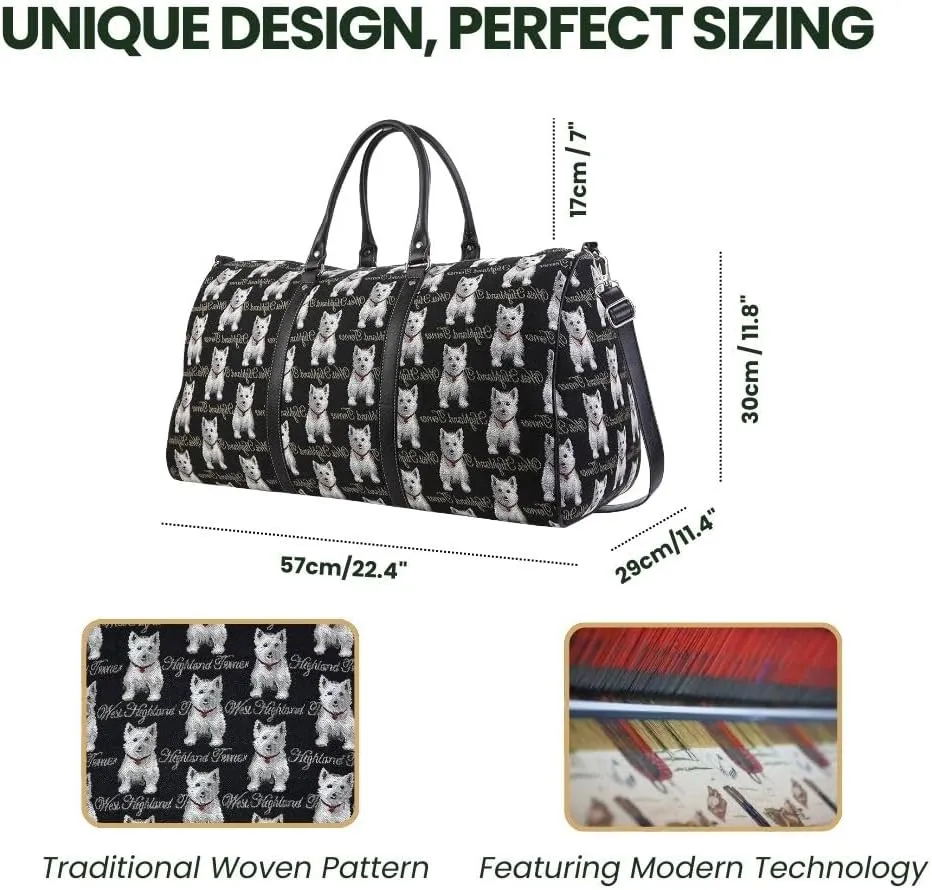 Signare Tapestry Large Travel Duffle Bag Ladies Overnight Weekender Carryon Gym Sports Duffel bags for Women