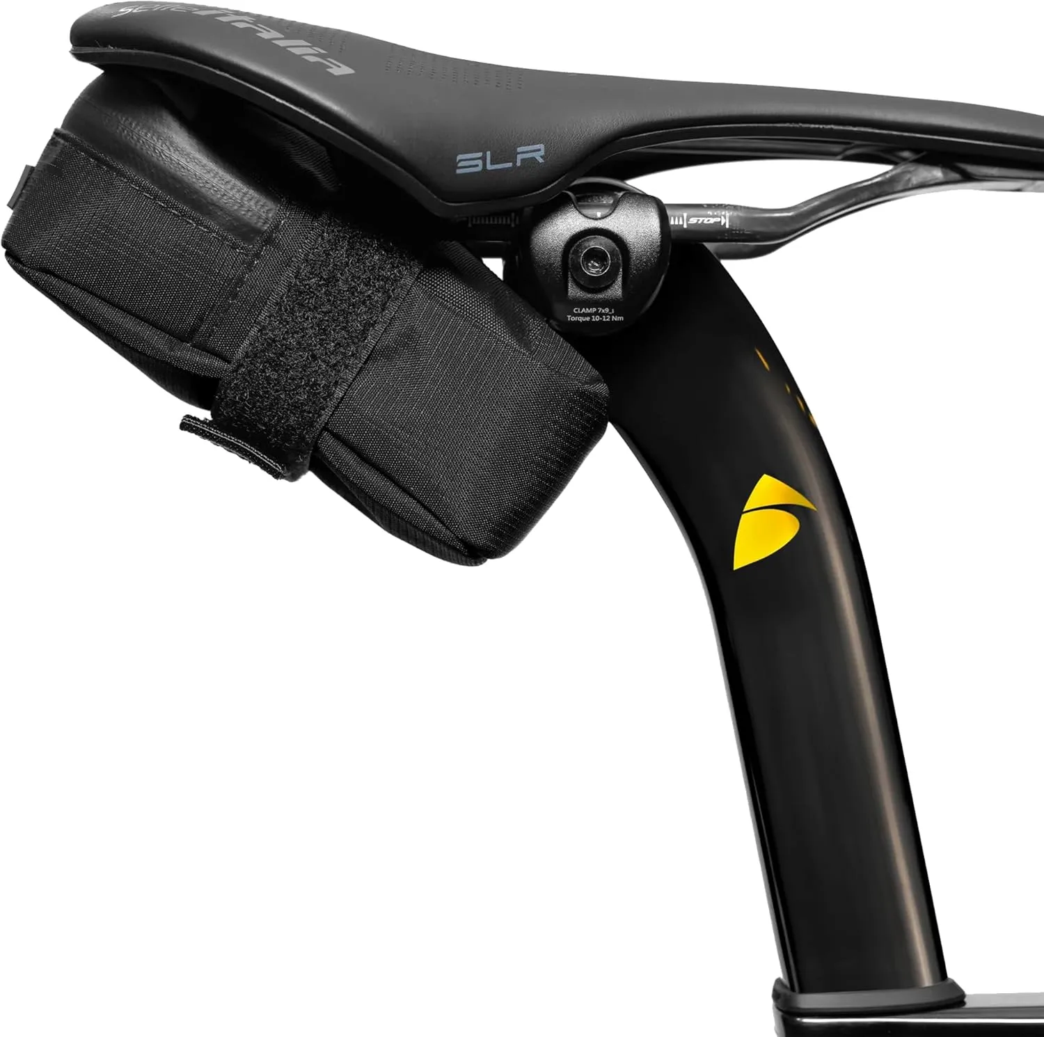 Signature Bike Saddle Bag – Midnight Black | Premium Ripstop Material, Waterproof Zipper & Internal Pocket | Durable, Lightweight Bike Seat Bag for Secure Gear Storage