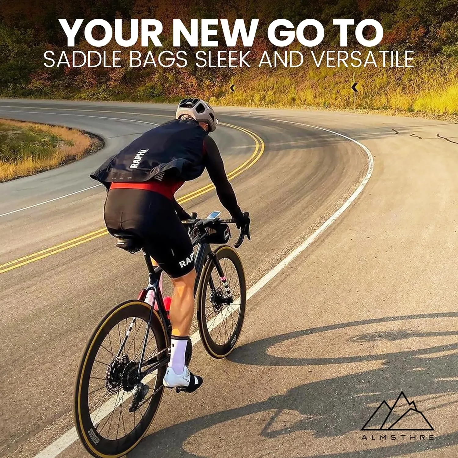 Signature Bike Saddle Bag – Midnight Black | Premium Ripstop Material, Waterproof Zipper & Internal Pocket | Durable, Lightweight Bike Seat Bag for Secure Gear Storage