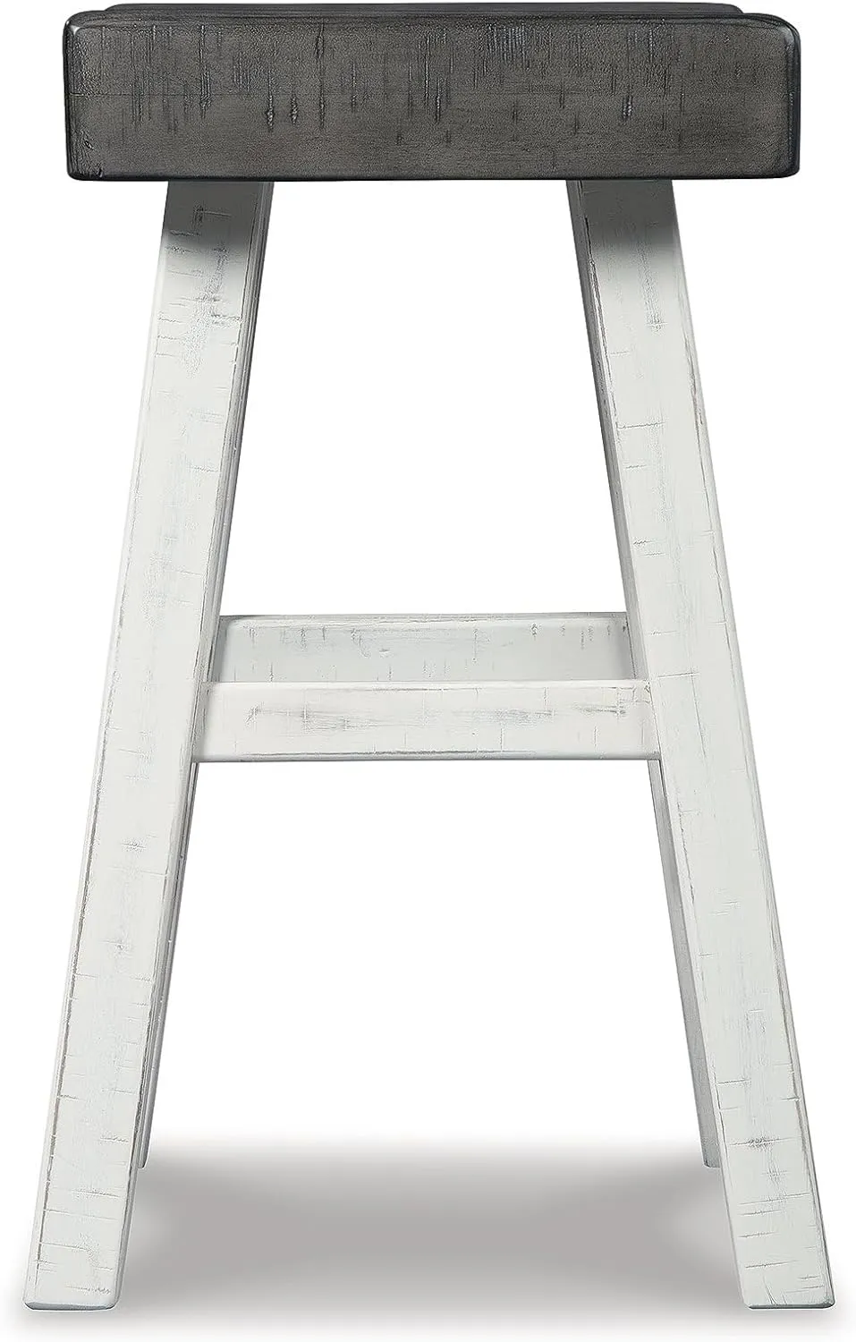 Signature Design by Ashley Glosco Casual 25" Counter Height Barstool, Antique White & Light Brown