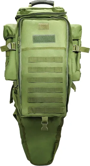 Silfrae Tactical Rifle Backpack Long Rifle Bag Molle Military Backpack for Trekking Hunting Camping
