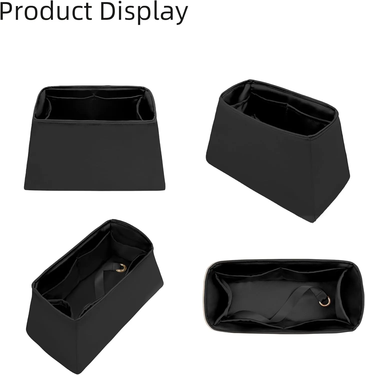 Silk Organizer for Lindy Mini/26/30/34,Soft and Gentle Touch Insert,Maintain Bag Natural Shape,Lightweight Inner Bag（Black,Lindy Mini19）