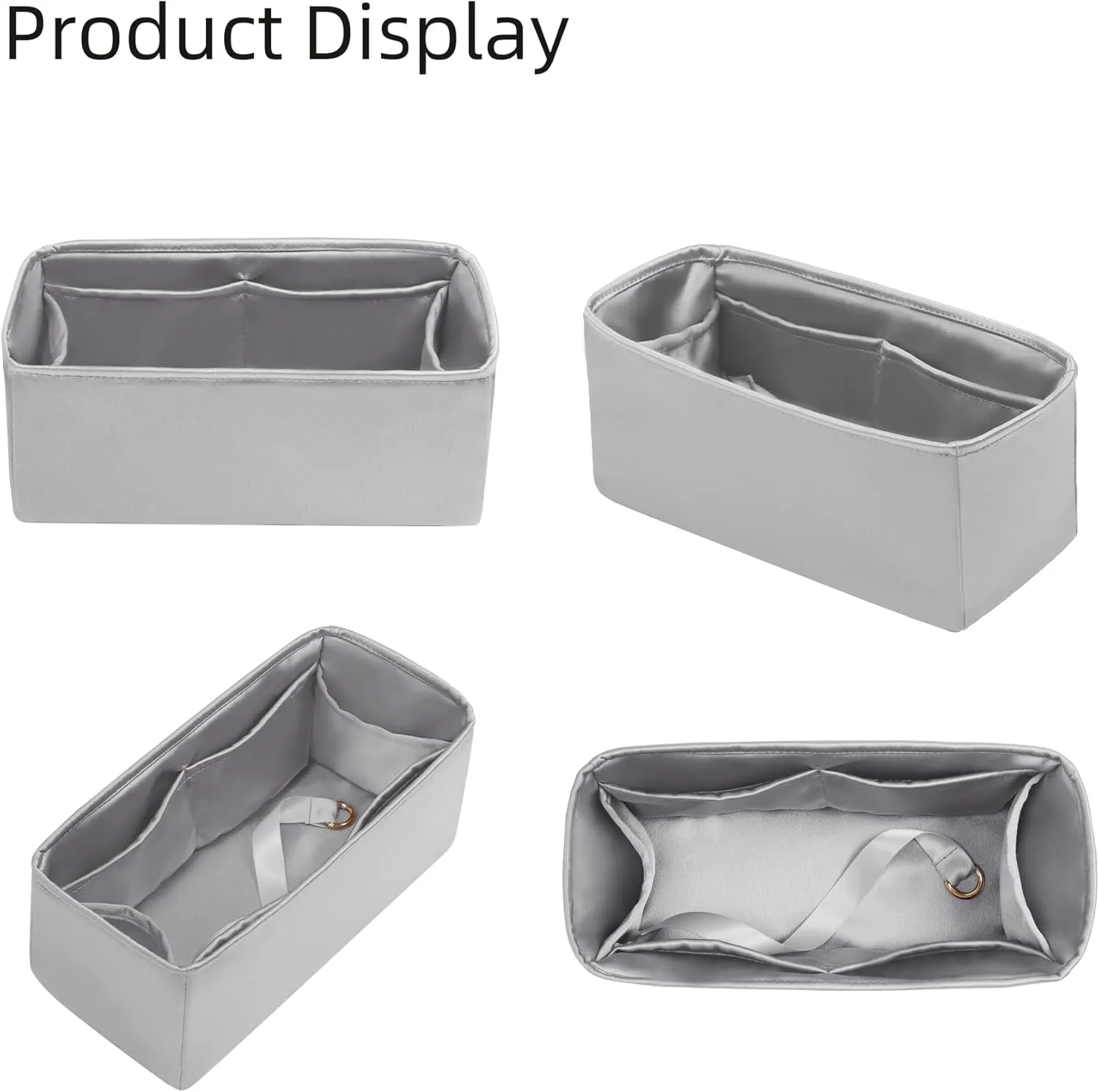 Silk Organizer for Lindy Mini/26/30/34,Soft and Gentle Touch Insert,Maintain Bag Natural Shape,Lightweight Inner Bag（Gris Meyer,Lindy 26）