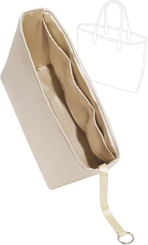 Silk Purse Organizer for Anjou Mini/PM/GM,Insert Bag in Bag,Luxury Handbag Tote Lining Bag Shapers(Mini,Champagne)