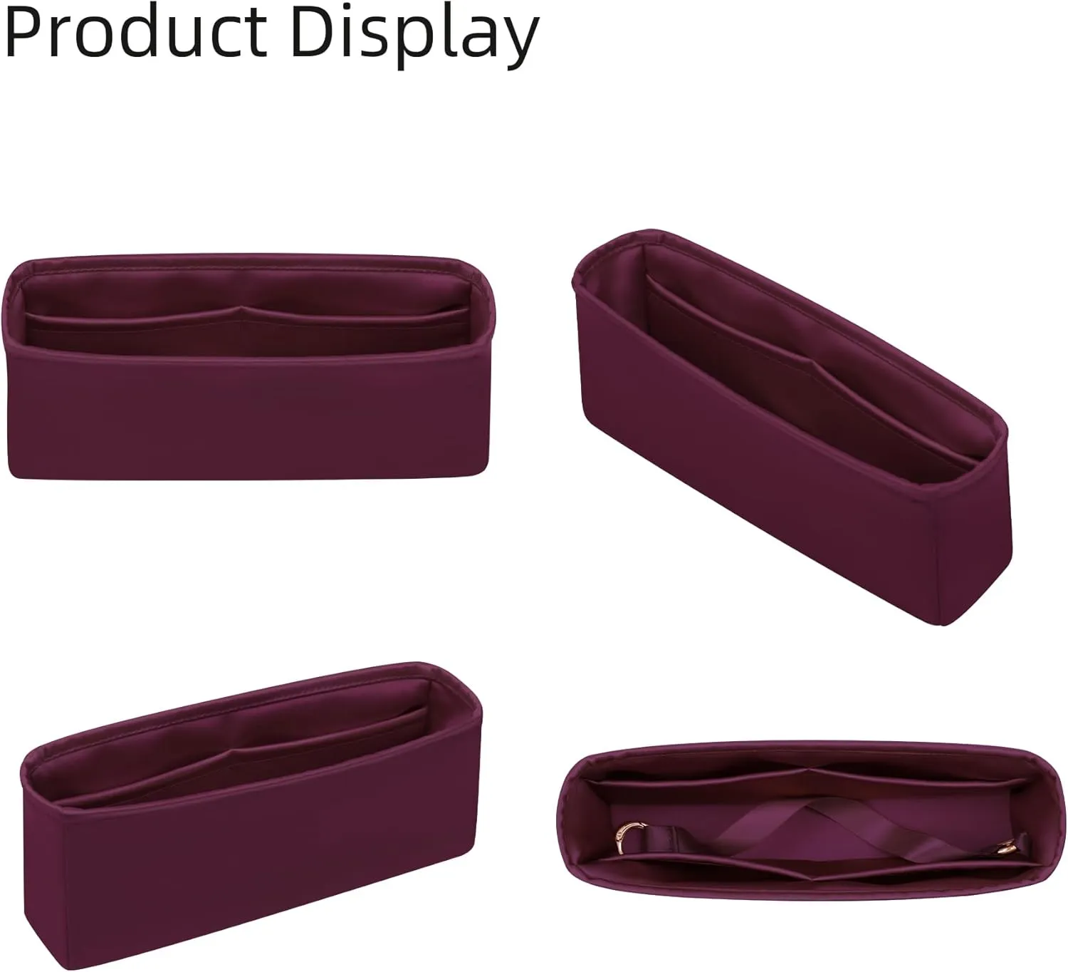 Silk Purse Organizer for Chanel Classic Flap Square/Mini/Small/Medium/Jumbo/Maxi,Insert Bag in Bag,Luxury Handbag Tote Lining Bag Shapers(CF Mini 20,Fuchsia)