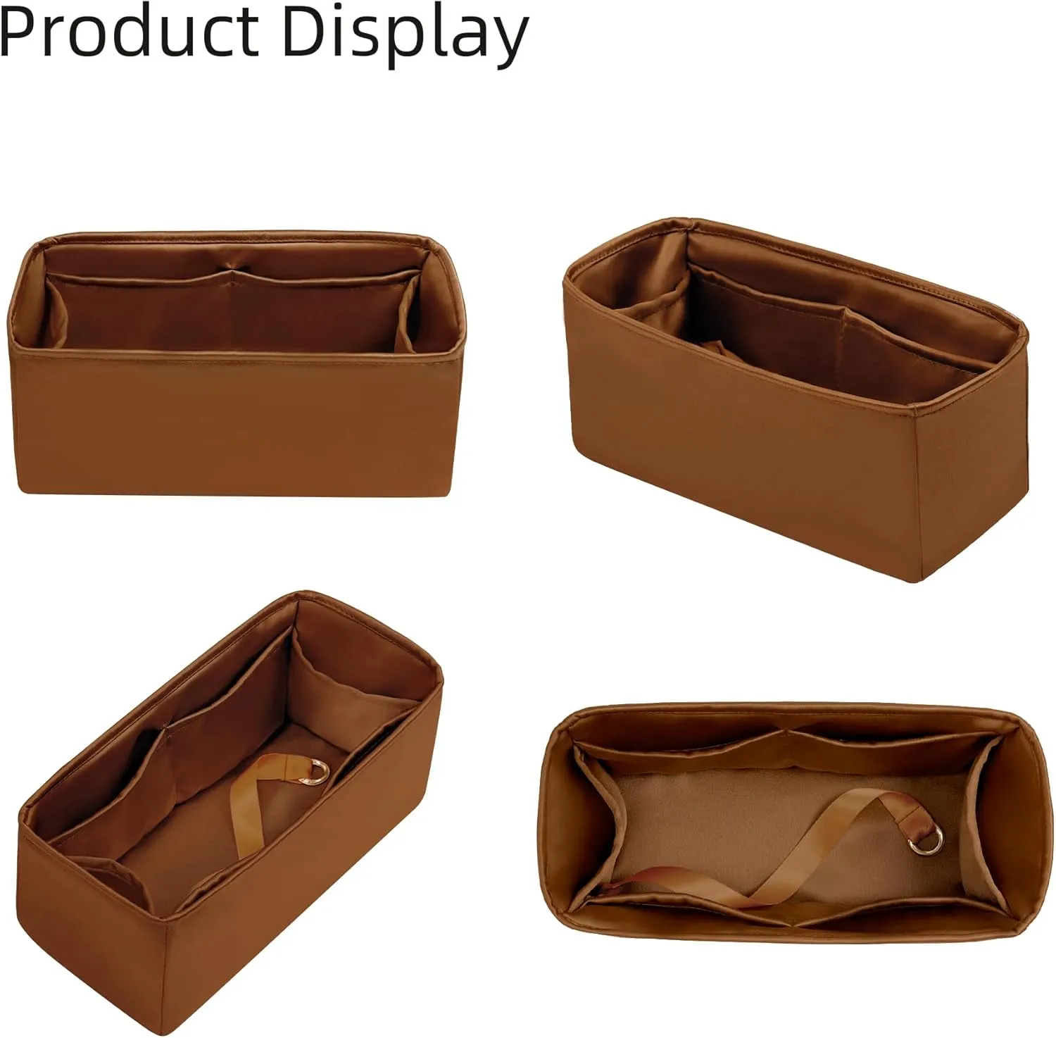 Silk Purse Organizer for Garden Party 26/30/36/49,Insert Bag in Bag,Luxury Handbag Tote Lining Bag Shapers（Gold,GP49）
