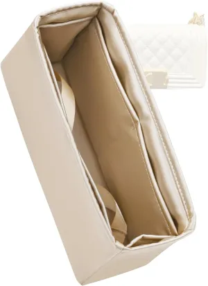 Silk Purse Organizer for Leboy Small/Medium/Large,Insert Bag in Bag,Luxury Handbag Tote Lining Bag Shapers(Leboy Small20,Champagne)