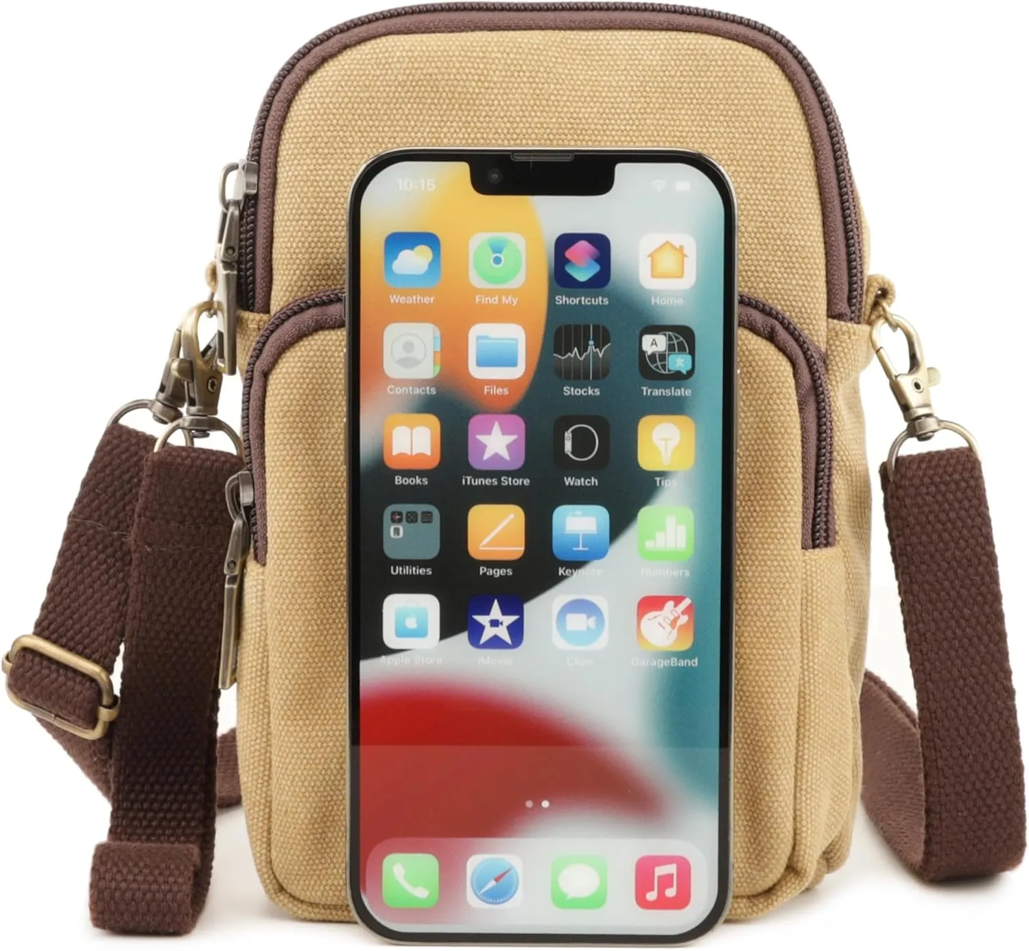 SILKAREA Women Canvas Cell Phone Purse Crossbody Bag Embroidered Small Shoulder Bags Handbags Credit Card Wallet Pouch