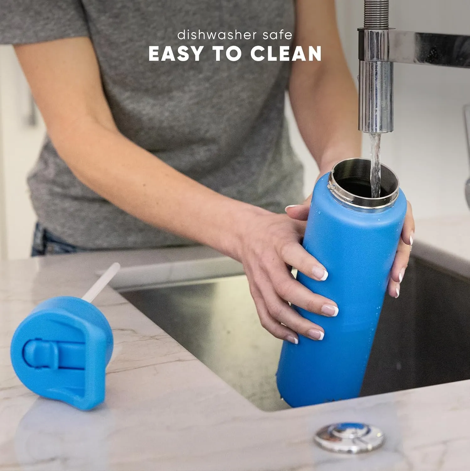 Simple Modern Kids Water Bottle with Straw Lid Vacuum Insulated Stainless Steel Metal Thermos Bottles | Reusable Leak Proof BPA-Free Flask for School | Summit Collection | 18oz, Almond Birch