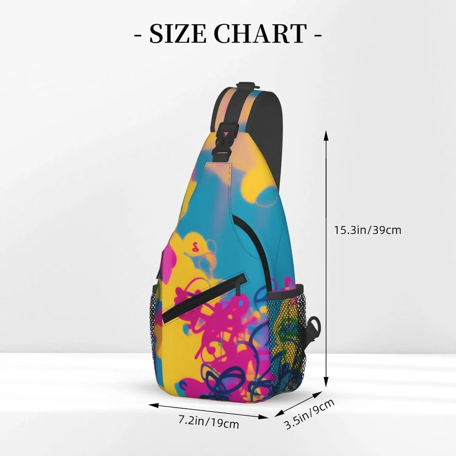 Skull With Flowers Sling Bag For Women Mencross Sling Bag Fashion Crossbody Shoulder Bag Chest Bag For Hiking Travel
