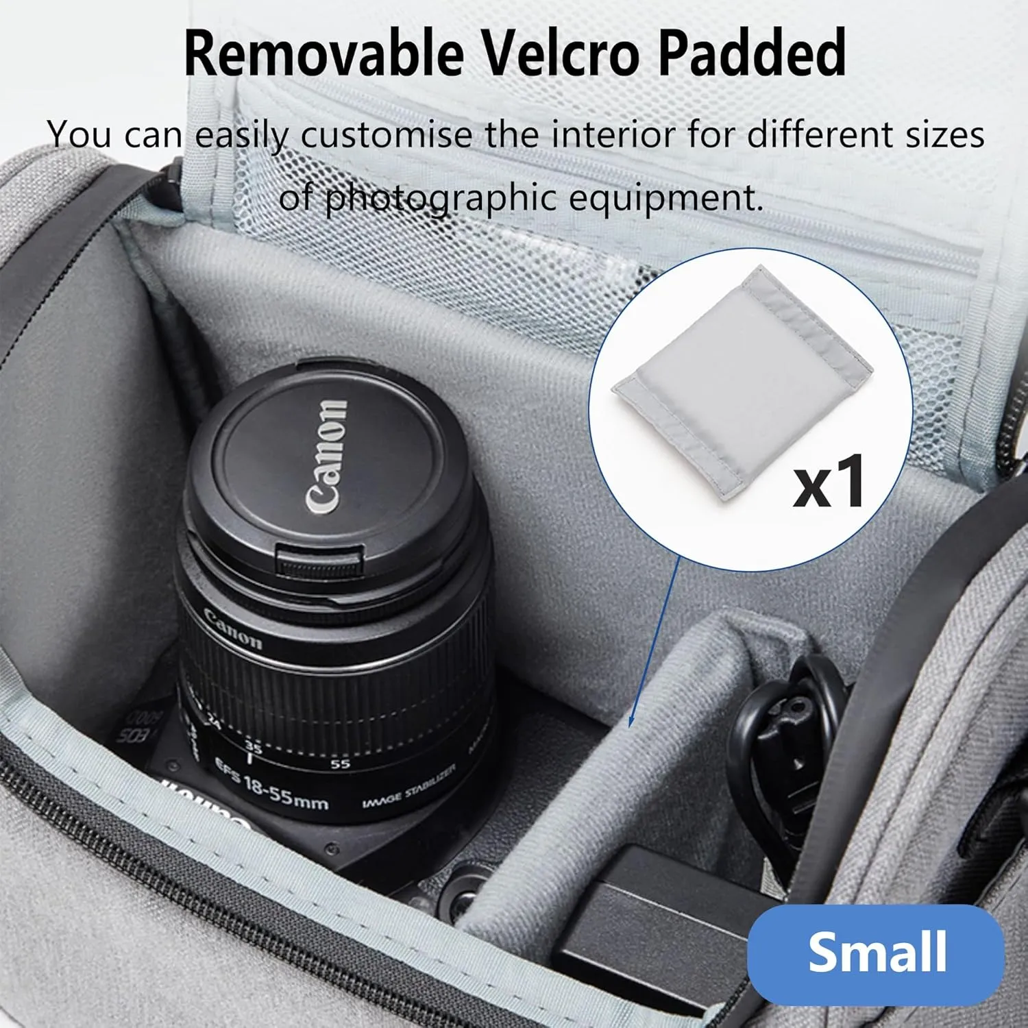 Small Camera Bag, Single Shoulder Compact Camera Case, Waterproof SLR/DSLR Crossbody Bags for Photographers, Compatible with Canon/Sony/Nikon/Fujifilm Device, Lens, Accessories (Black)