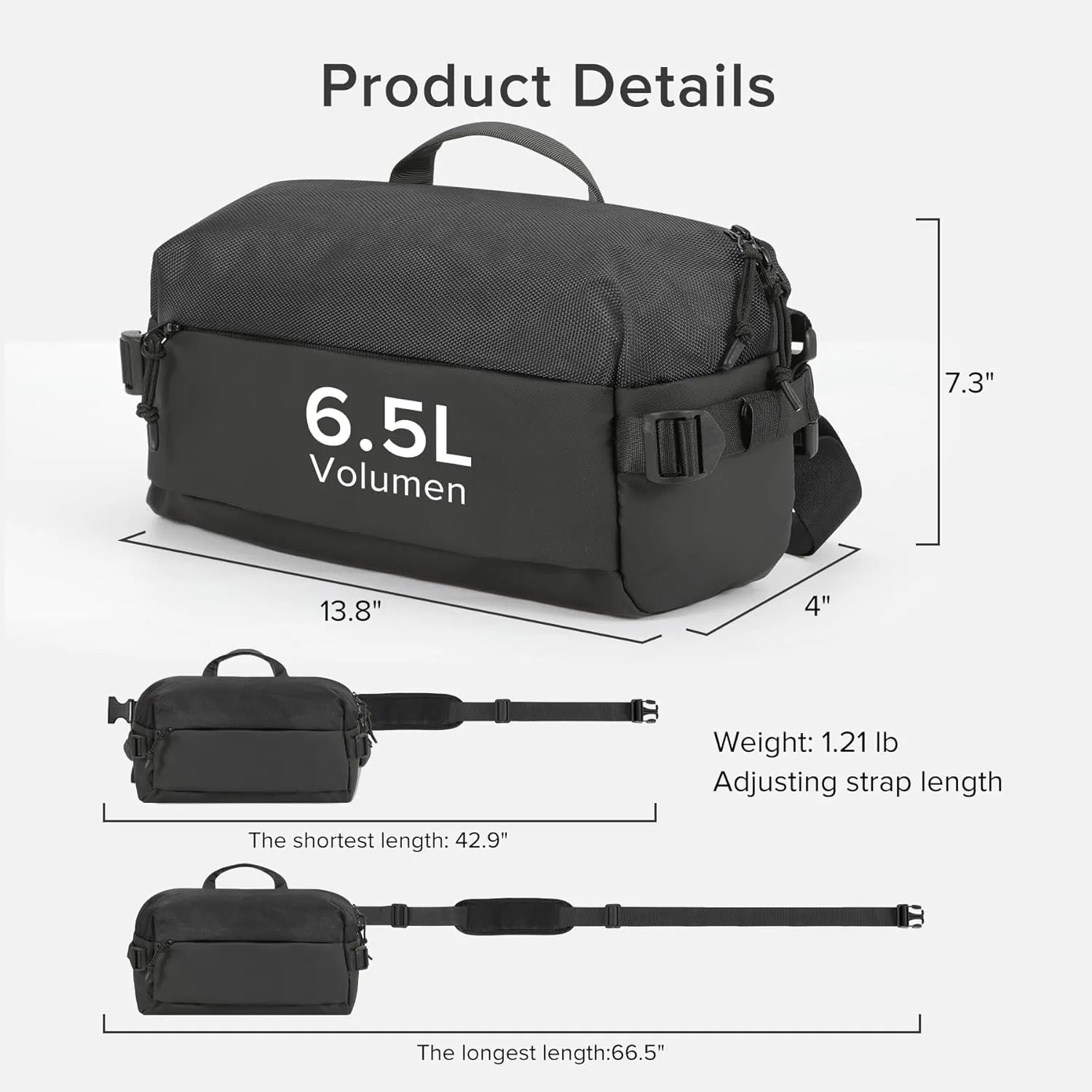 Small Camera Sling Bag for Travel Black – Waterproof Crossbody DSLR Bag with Rain Cover & Tripod Holder, Ultra Lightweight Design Fits Canon/Nikon/Sony Mirrorless Cameras