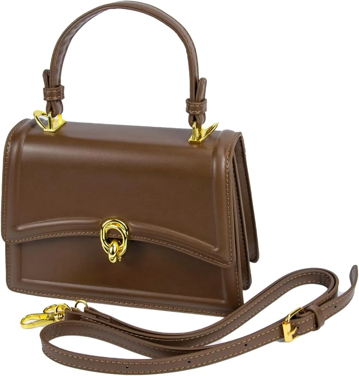 Small Crossbody Bags for Women Leather Satchel Shoulder Tote Bag Ladies Handbag Square Purses Adjustable Strap Everyday Bags