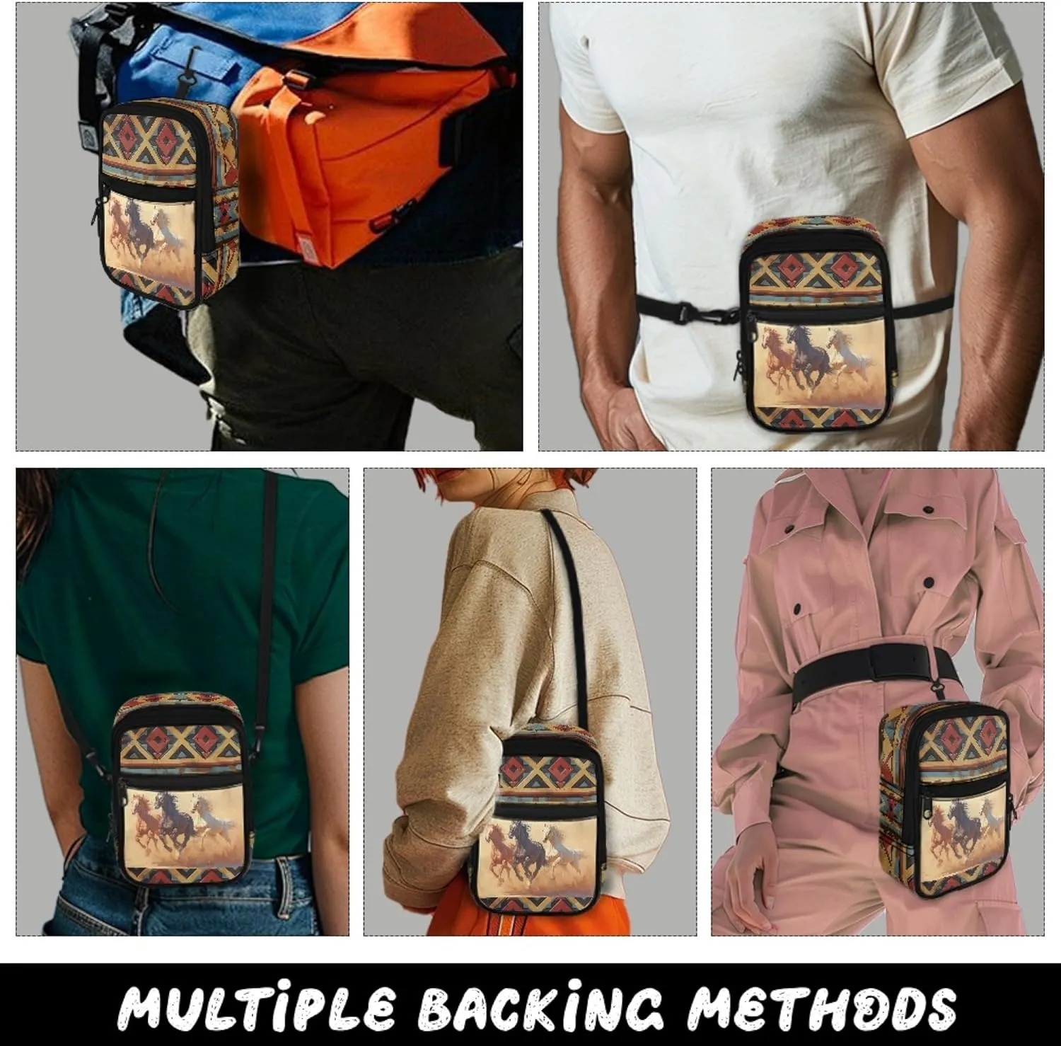 Small Crossbody Bags for Women Lightweight Cross Body Bag for Men Mini Cross Body Bag with Smooth Zipper