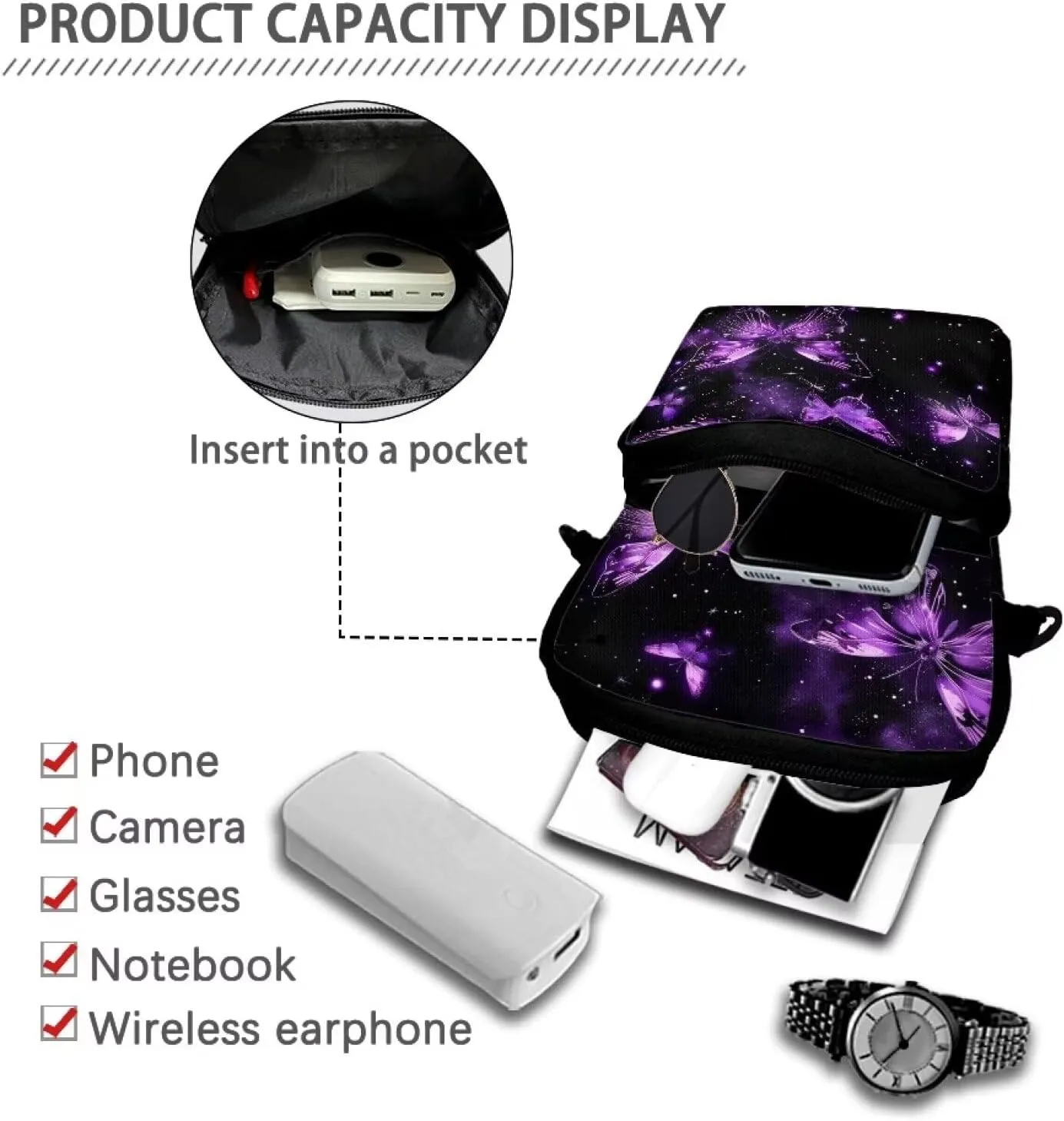 Small Crossbody Bags for Women Men Small Messenger Bag Purses Fanny Pack Wallet Bag Coin Purse Backpack Handbags