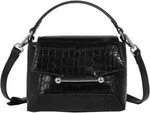 Small Crossbody Bags for Women Trendy Leather Top-handle Handbags Satchels Designer Mini Shoulder Purse with Flap 2025