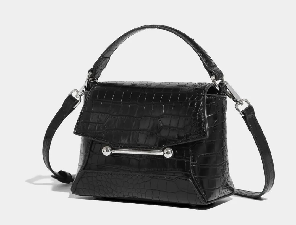 Small Crossbody Bags for Women Trendy Leather Top-handle Handbags Satchels Designer Mini Shoulder Purse with Flap 2025