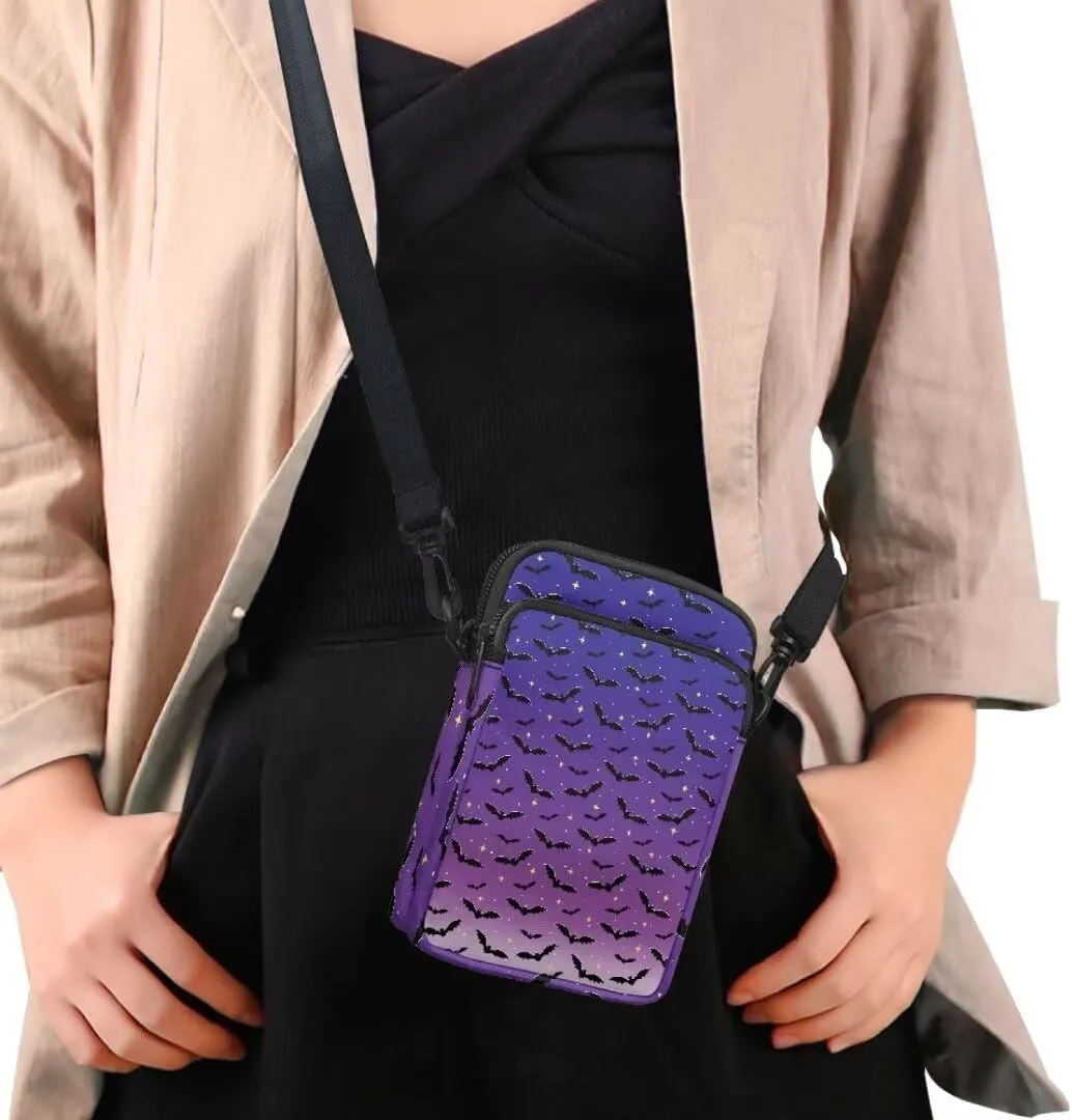 Small Crossbody Cell Phone Purse, Lightweight Mini Messenger Shoulder Handbag Wallet with Adjustable Strap