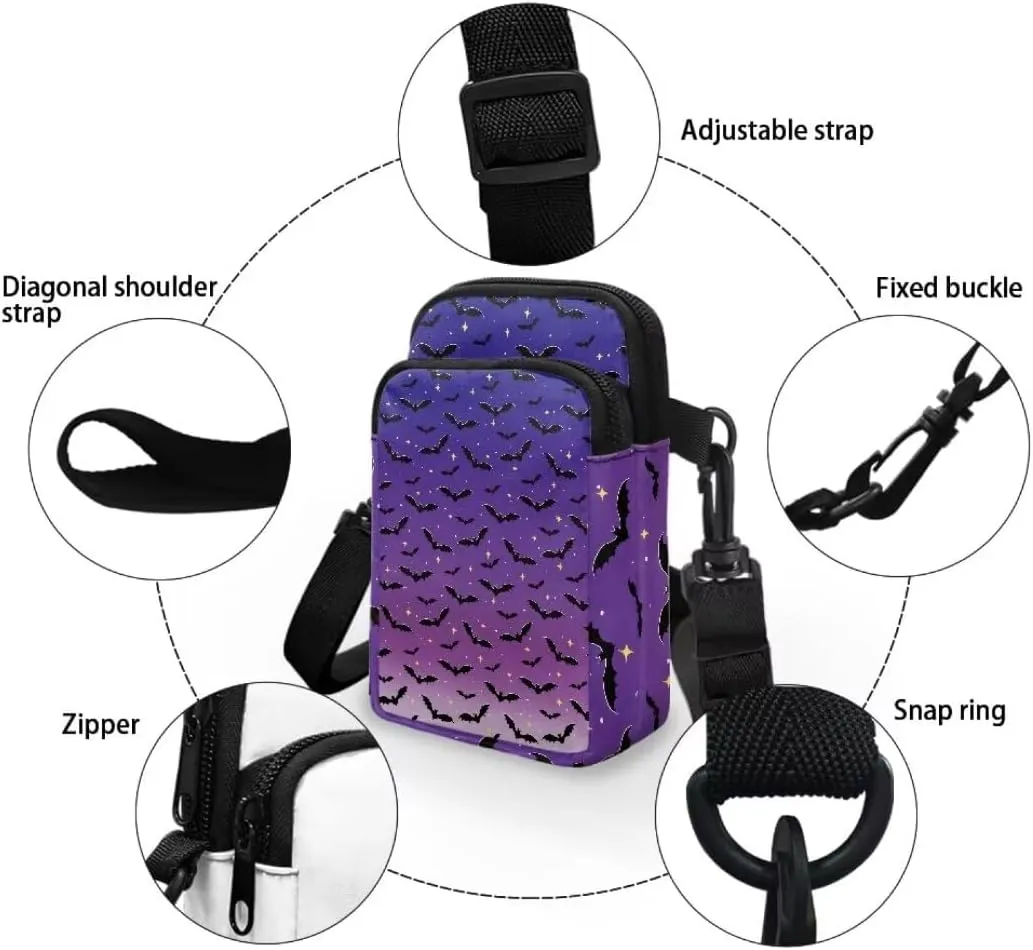 Small Crossbody Cell Phone Purse, Lightweight Mini Messenger Shoulder Handbag Wallet with Adjustable Strap