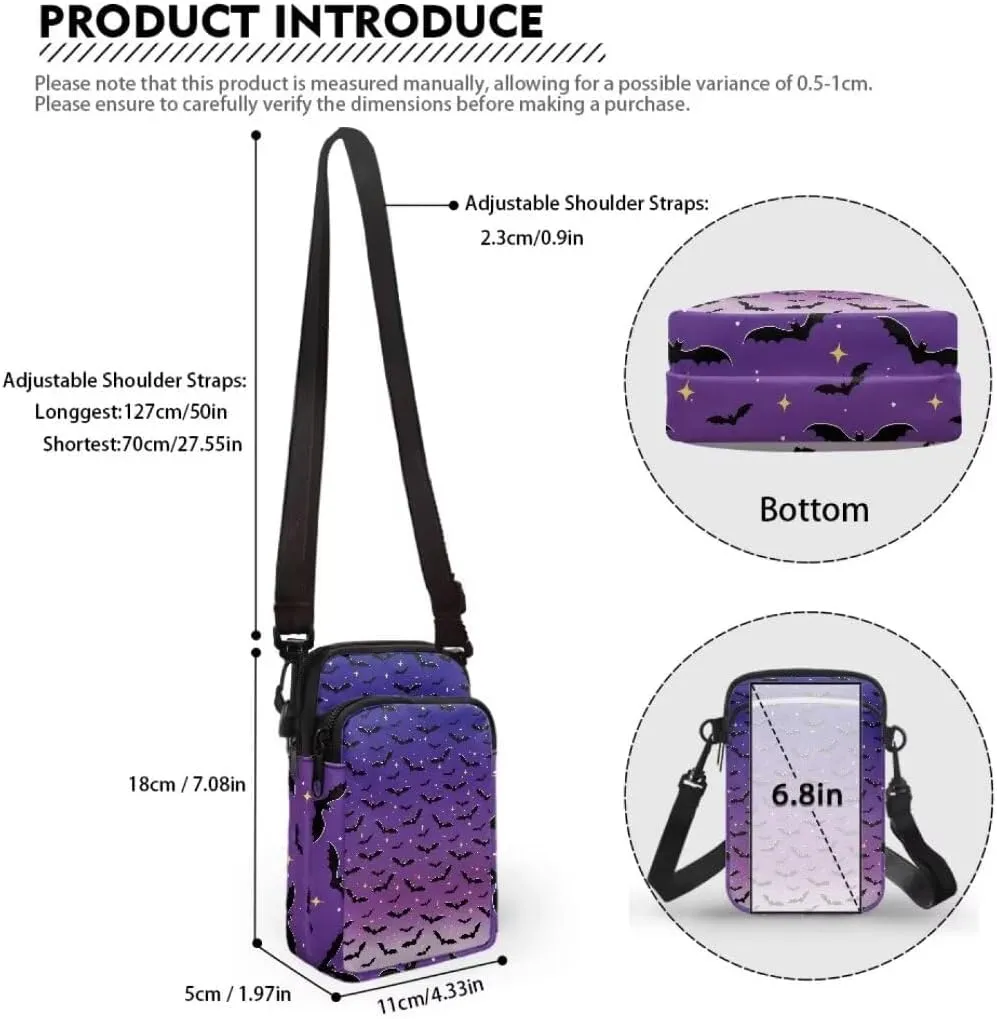 Small Crossbody Cell Phone Purse, Lightweight Mini Messenger Shoulder Handbag Wallet with Adjustable Strap