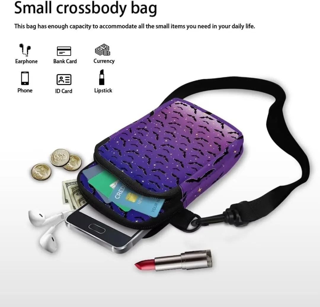 Small Crossbody Cell Phone Purse, Lightweight Mini Messenger Shoulder Handbag Wallet with Adjustable Strap