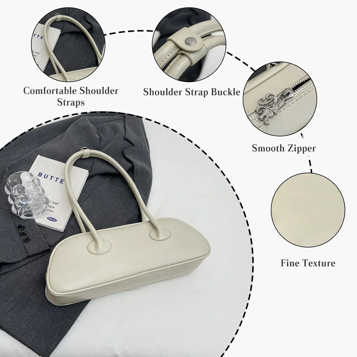 Small Handbag for Women - PU Leather Shoulder Bag with Top Handle - Waterproof Fashion Hobo Bag