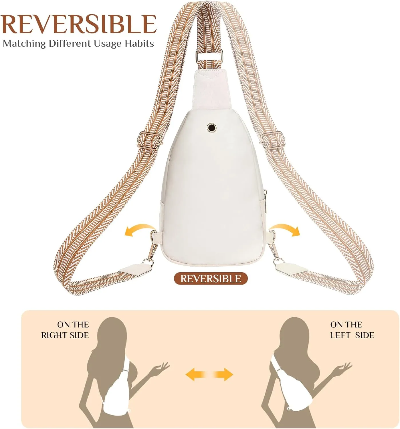 Small Leather Sling Bags for Women Fashion Crossbody Backpack Purse Sling Crossbody Bgas