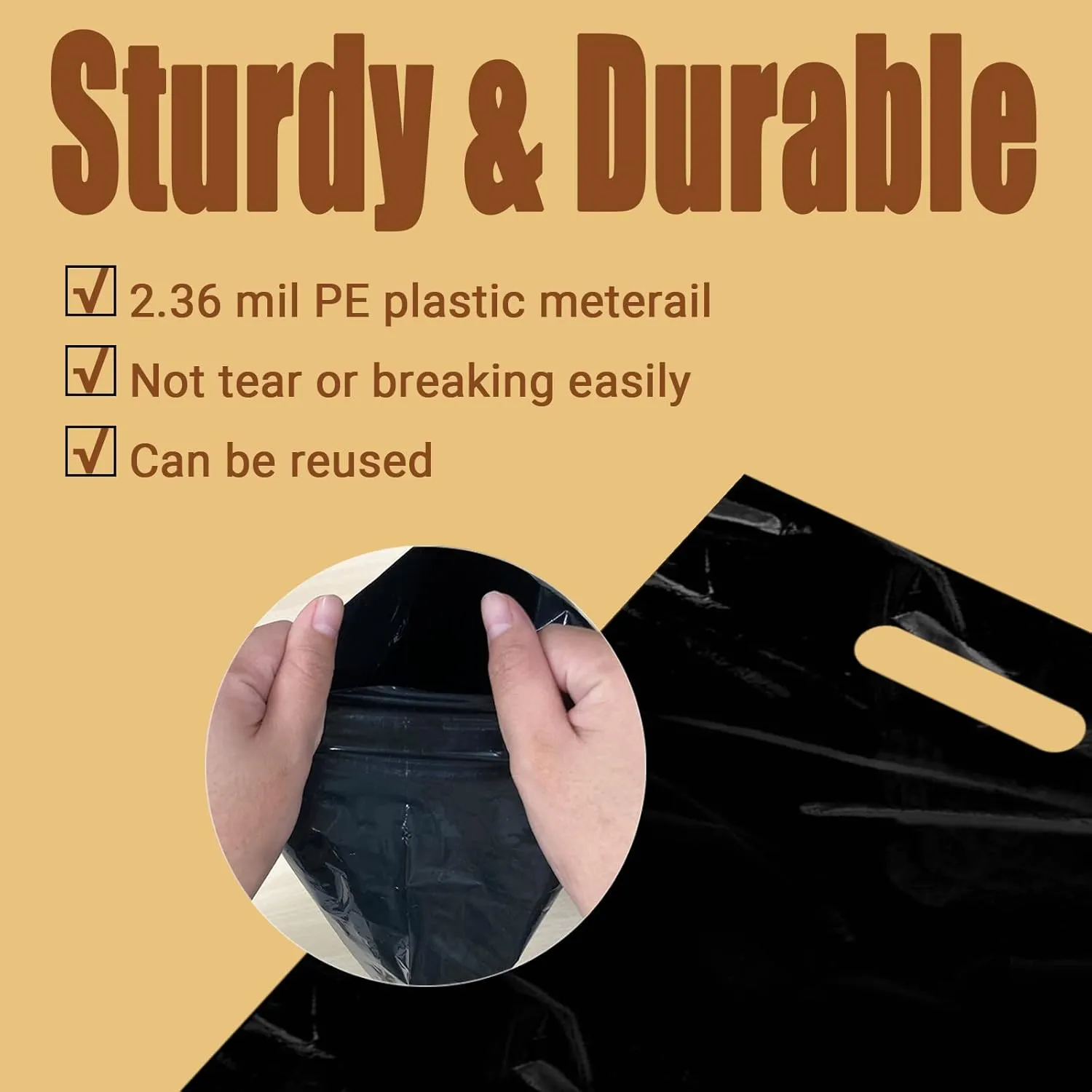 Small Merchandise Bags 200Pcs 9x12 Inch Glossy Plastic Retail Merchandise Bags for Small Business Retail Shopping Bags for Stores, Boutique, Party, Gift, and More Reusable Plastic Thank You