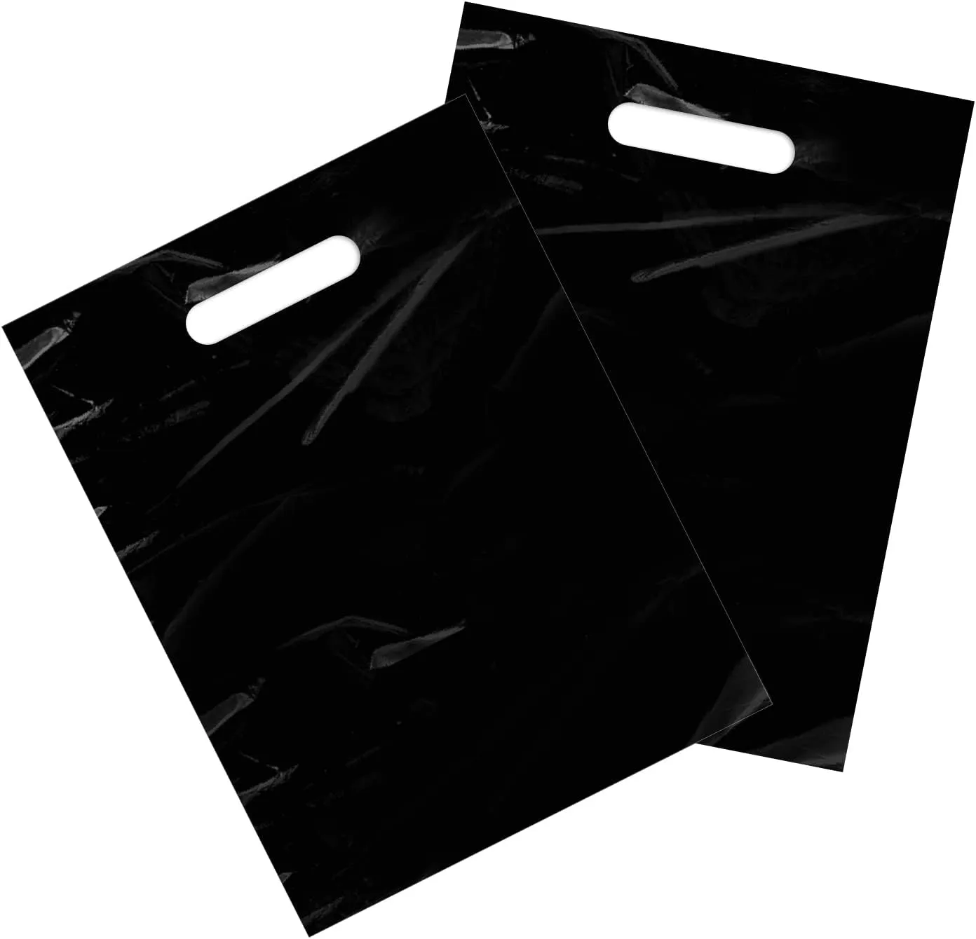 Small Merchandise Bags 200Pcs 9x12 Inch Glossy Plastic Retail Merchandise Bags for Small Business Retail Shopping Bags for Stores, Boutique, Party, Gift, and More Reusable Plastic Thank You
