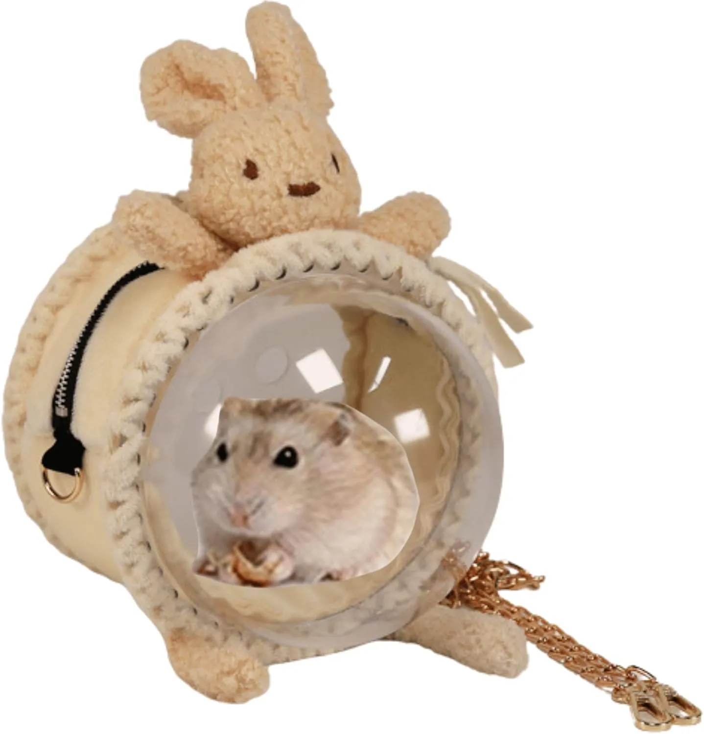 Small Pet Outdoor Pet Travel Bag Fashionable and Minimalist Waterproof Design Portable Lizard Outdoor Travel Bag Pet Backpack Backpack for Sugar Glide Hamster (B Style Rabbit,Small)
