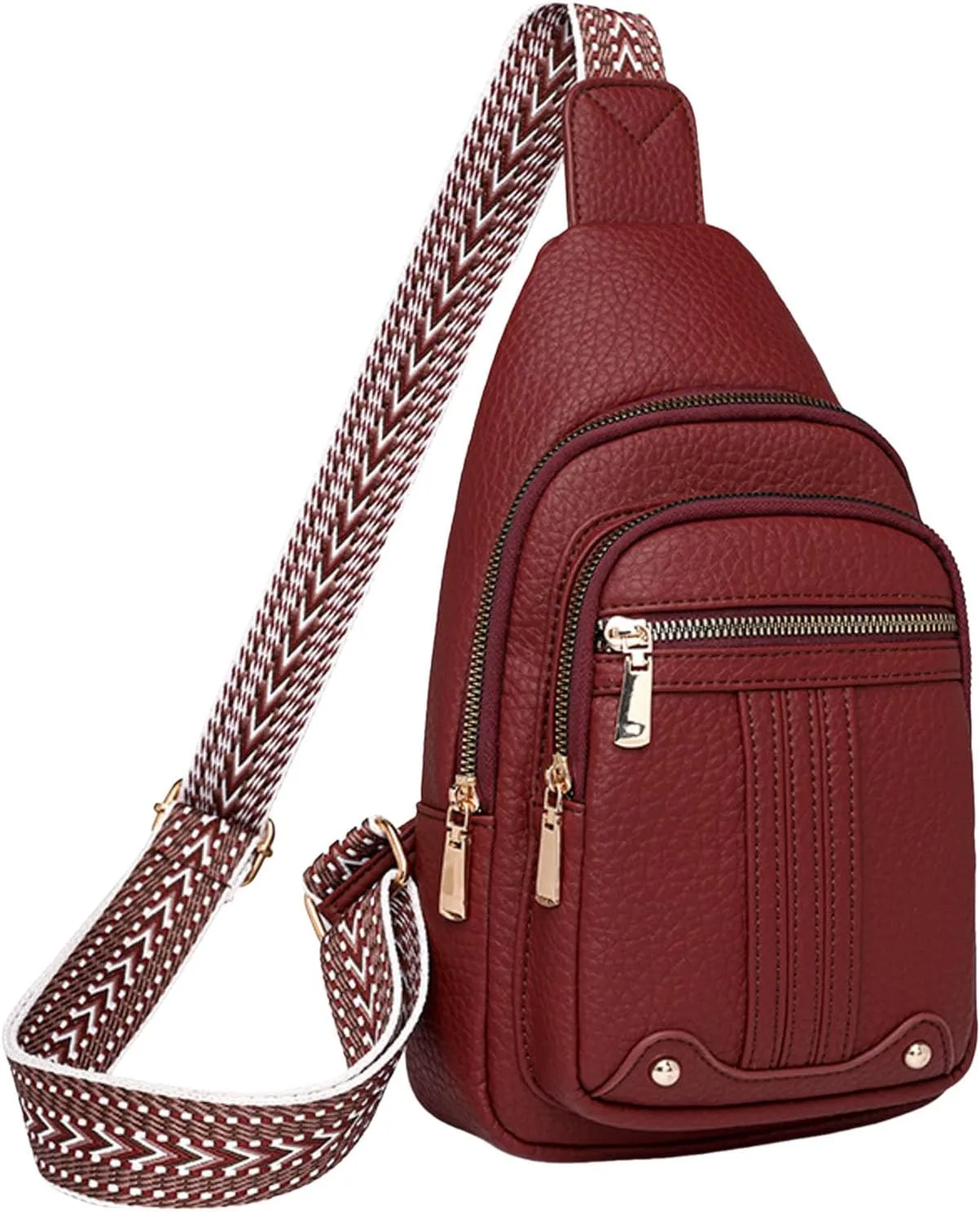 Small Sling Backpack Crossbody Bag Men Messenger Bag Fashionable New Pattern Simple Solid Color Layer Large