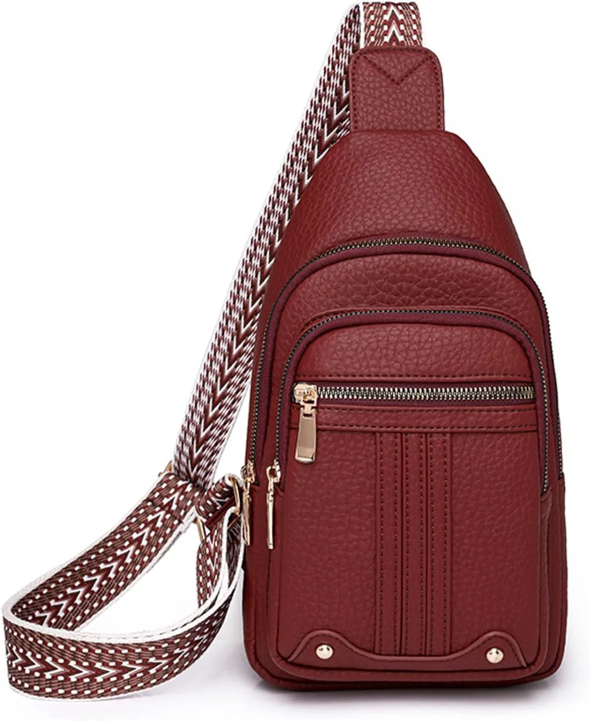 Small Sling Backpack Crossbody Bag Men Messenger Bag Fashionable New Pattern Simple Solid Color Layer Large